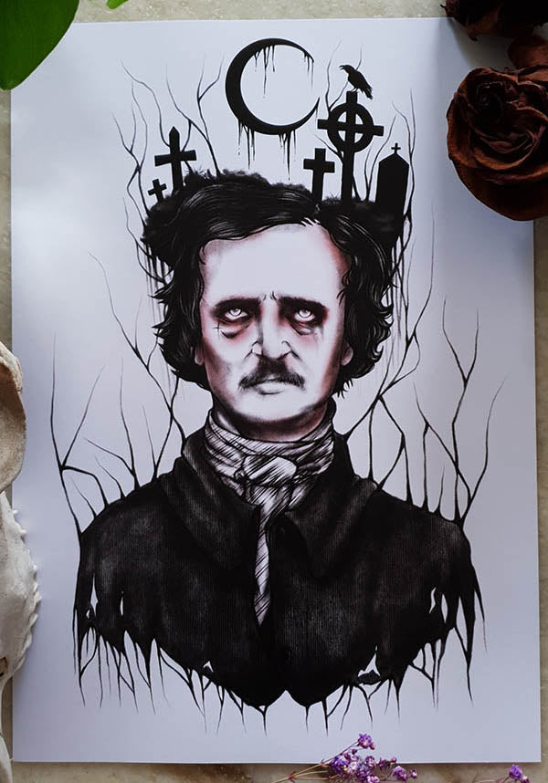 Edgar Allan Poe Inspired Nevermore Art Print on Fine Matte Paper