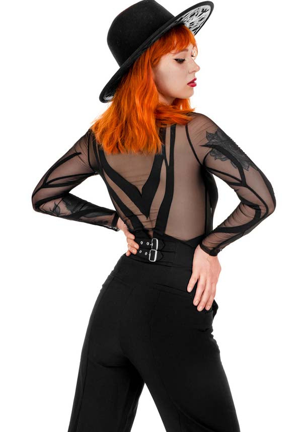 Restyle Gothic-Inspired Woolen Laser Cut Rosarium Hat