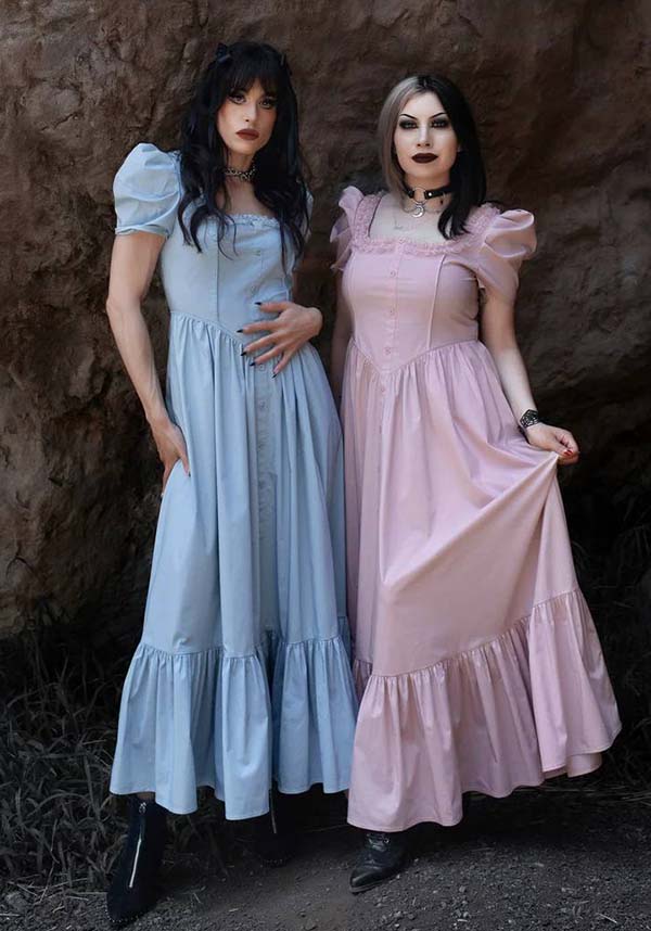 Pastel Blue Gothic Lace Provence Dress by Lively Ghosts