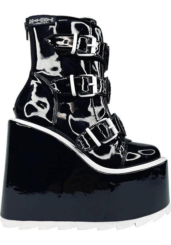 YRU x Death Note Dune Lo Ryuk Black Platform Boots - Exclusive Anime - Inspired Footwear