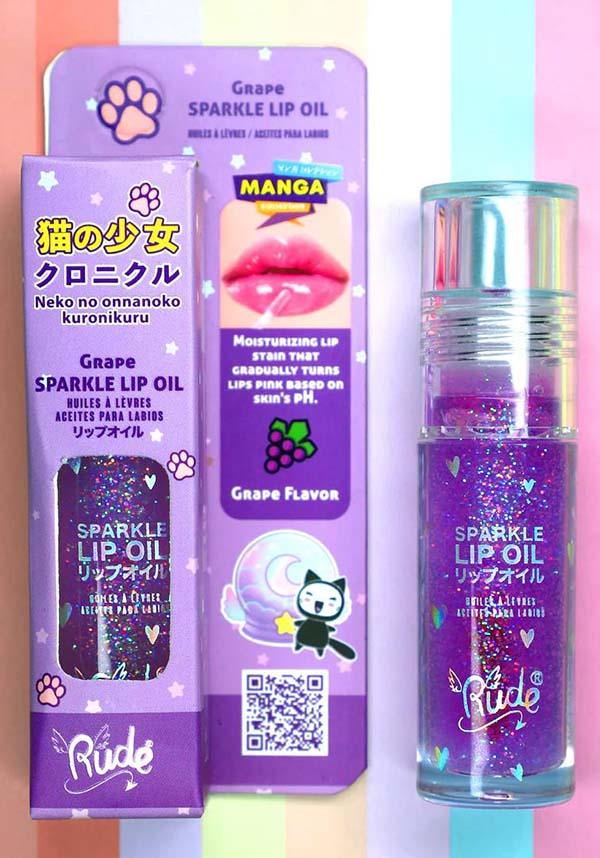 Sparkling Grape - Infused Manga Lip Oil for Moisturized Lips