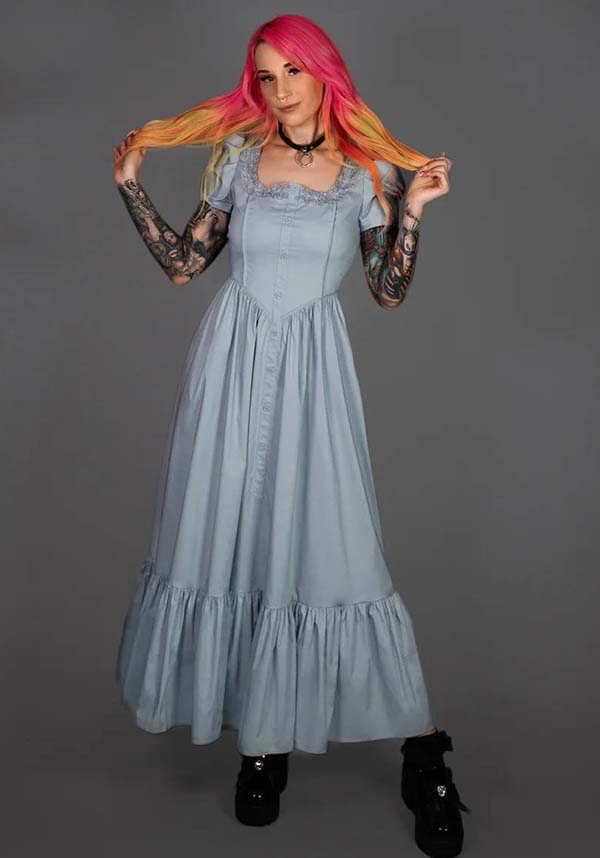 Pastel Blue Gothic Lace Provence Dress by Lively Ghosts