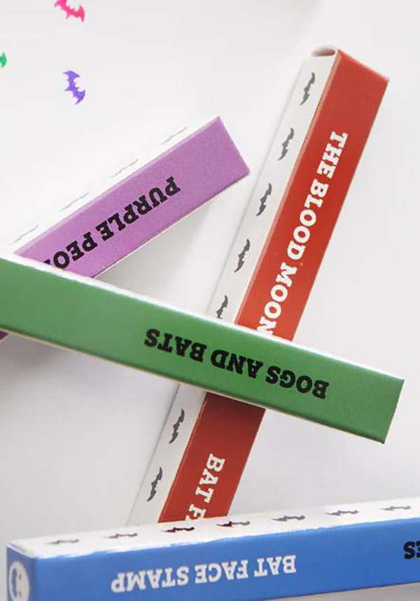 Red Rainbow Bat Stamp and Eyeliner Makeup Product - Inspired by Ashley Hay's Design