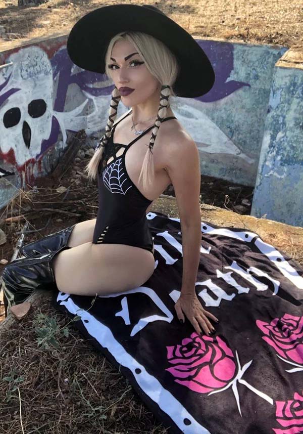 Unique Coffin Roses - Shaped Oversized Beach Towel
