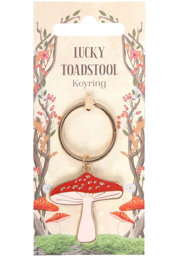 Adorable Alloy Lucky Toadstool Keyring for Mushroom and Magic Lovers