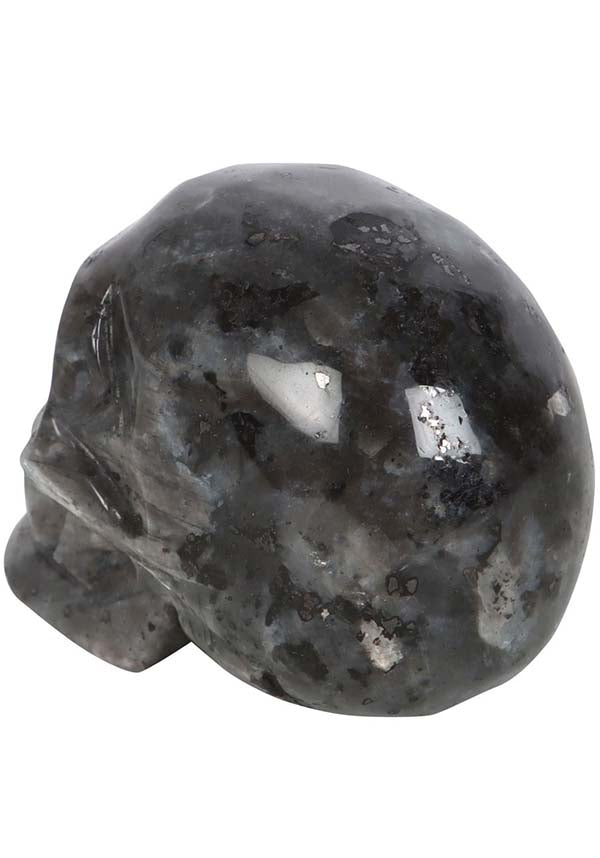 Black Labradorite Crystal Skull for Grounding and Protection