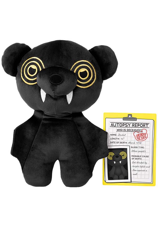 Zombat Deddy Bear Body Bag Plush Toy - Ideal Collectible for Tweens and Horror Enthusiasts