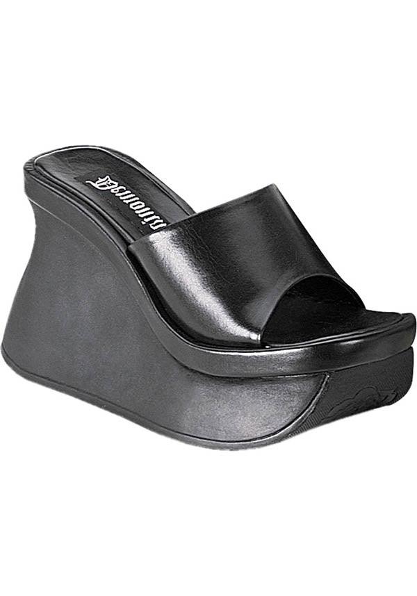 Preorder Demonia PACE-01 Platform Sandals in Classic Black Color