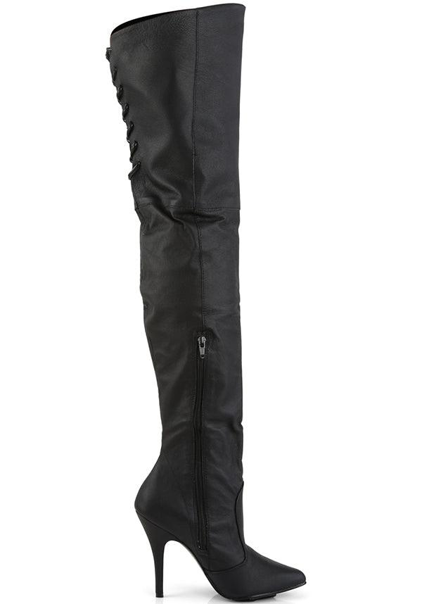 PREORDER - Legendary 8899 Black Lace - Up Thigh High Boots