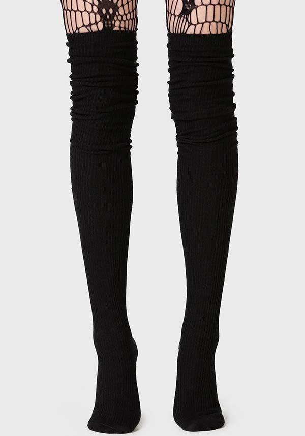 Kurika Soft Stretch Over - the - Knee Printed Socks