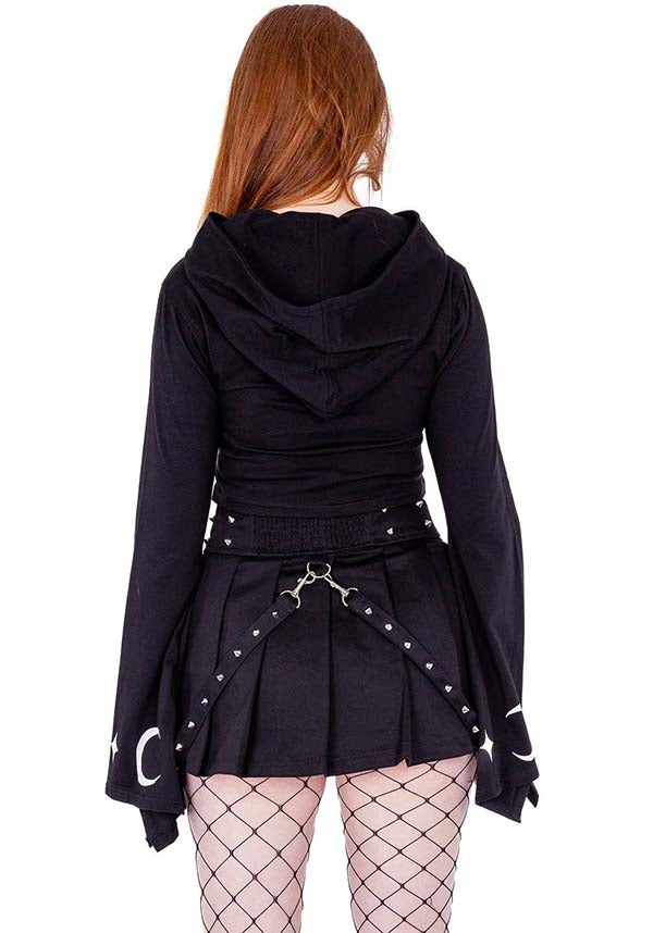 Selene Hooded Top by Poizen Industries - A Celestial Fashion Piece