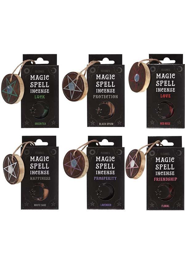 Enchanting Magic Spell Incense Cones with Pentagram Holder