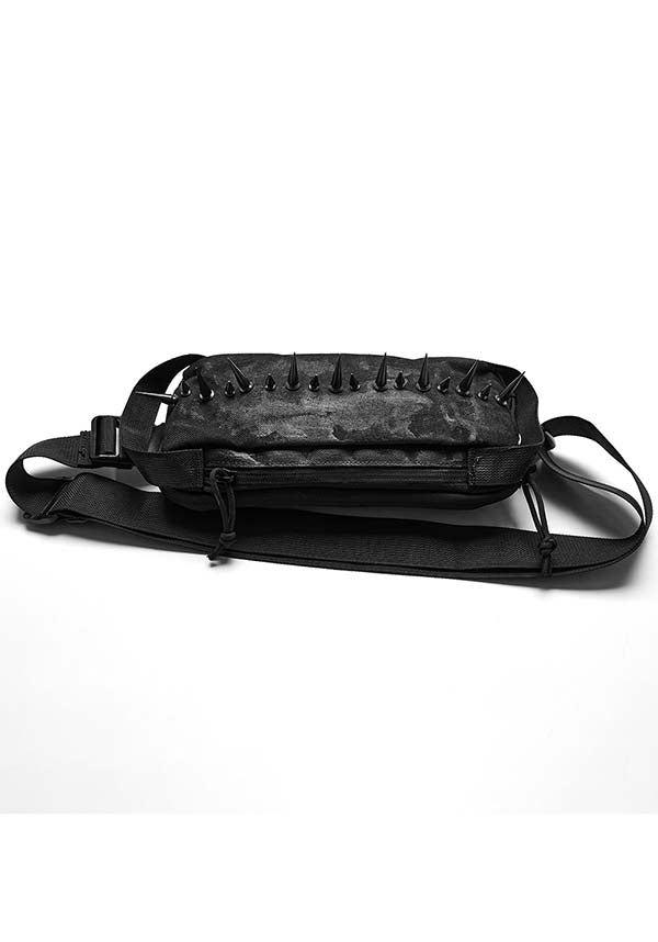Punk Rave Maeve Durable Nylon Techwear Gothic-Inspired Sling Bag