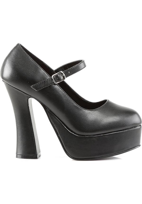 Dolly-50 Black Platform Heels - Pre-Order for Goth, Lolita, and Cosplay Enthusiasts