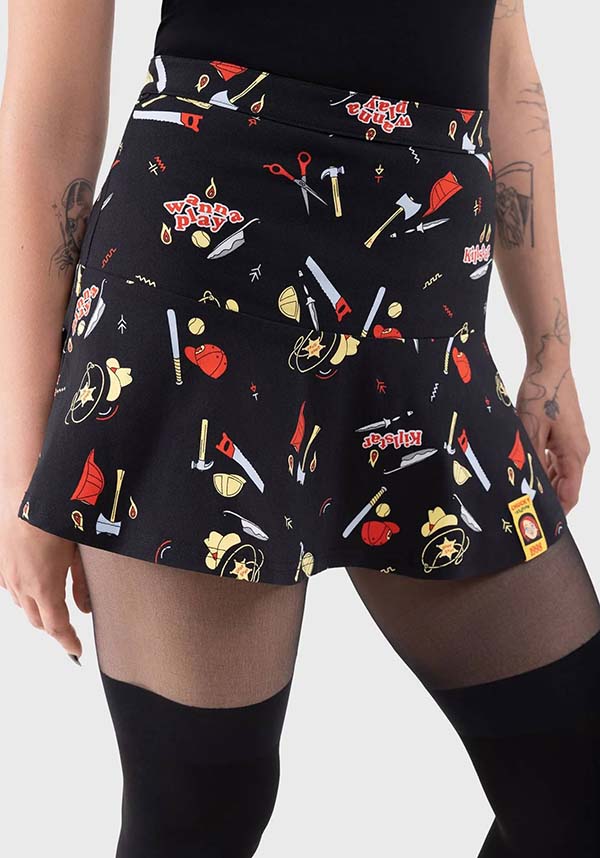 It's Time for Fun - Chucky Licensed Mini Skirt for Playful Fashion