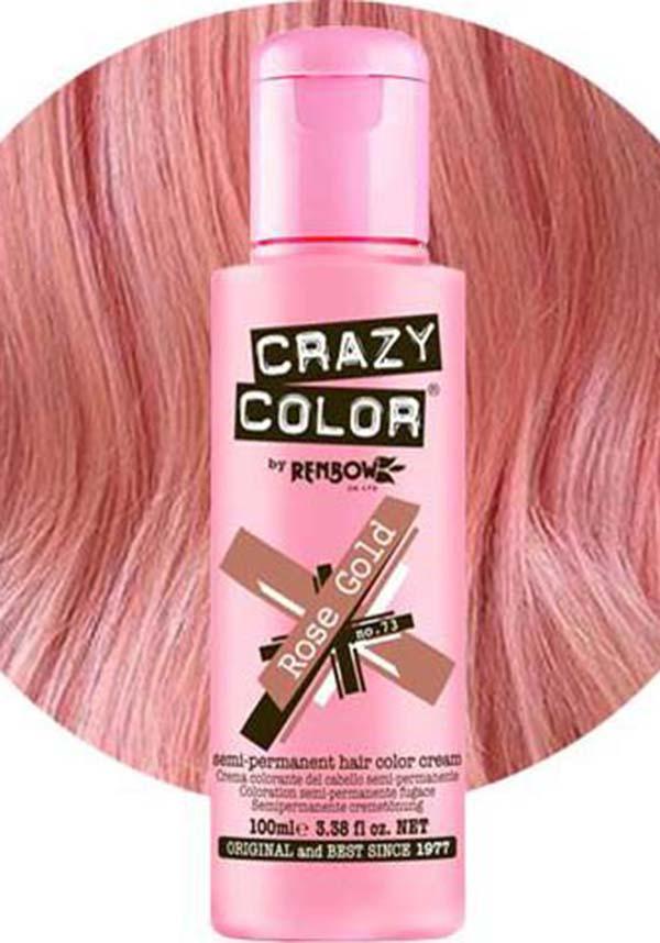 Crazy Color Semi - permanent Rose Gold Hair Dye for a Metallic Finish