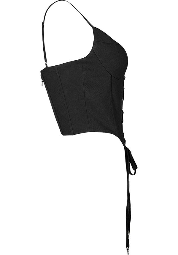 Stunning Fitted Marionette Black Top for a Graceful Pose