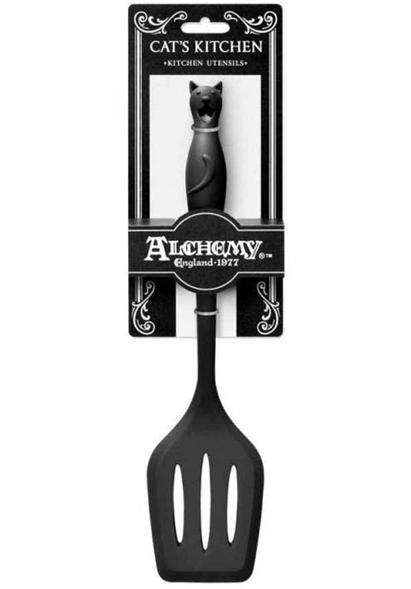Alchemy Gothic Black Cat Handle Silicone Kitchen Spatula
