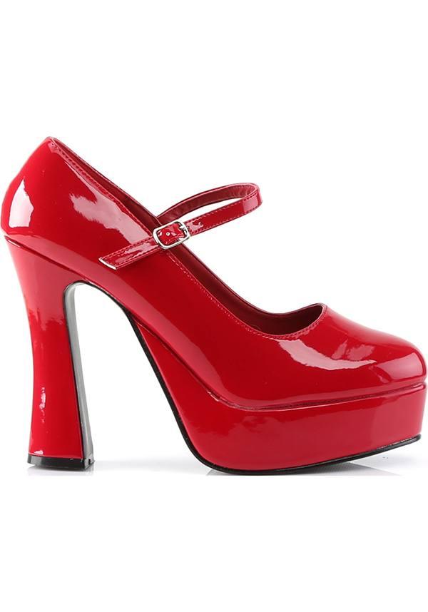 Red Patent Dolly-50 Platform Heels - Preorder