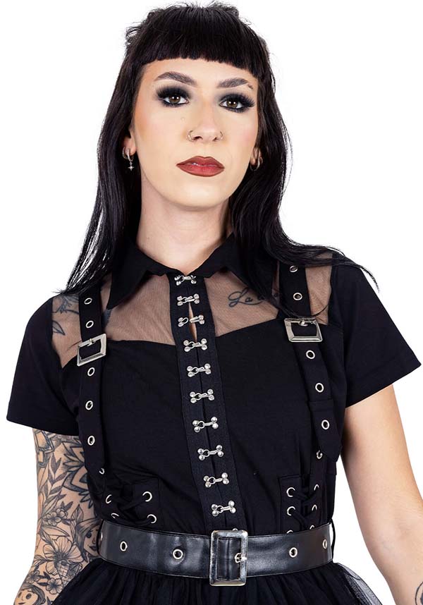 Poizen Industries Raven Gothic Mini Dress for a Hauntingly Elegant Look