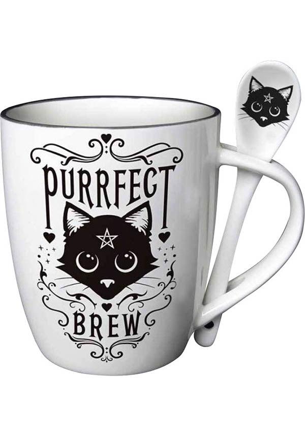 Purrfect Tea and Coffee Mug & Spoon Set for Brew Lovers