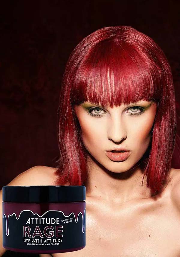 Attitude Rage Red Semi - Permanent Hair Dye, 135 ml, Vegan & Cruelty - Free
