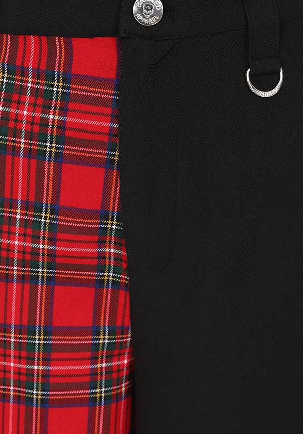 Banned Alternative Babylon Red/Black Wide-Leg Punk Style Pants