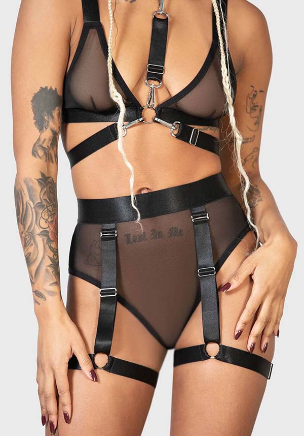 Stunning Tangled Soft Stretch Mesh High-Waisted Panty