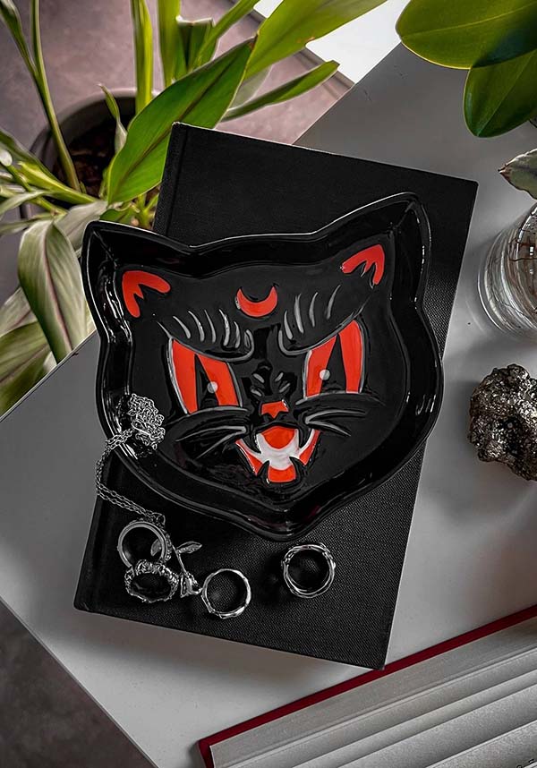 Unique 3D Cat-Shaped Ceramic Catch-All Dish - Klaws