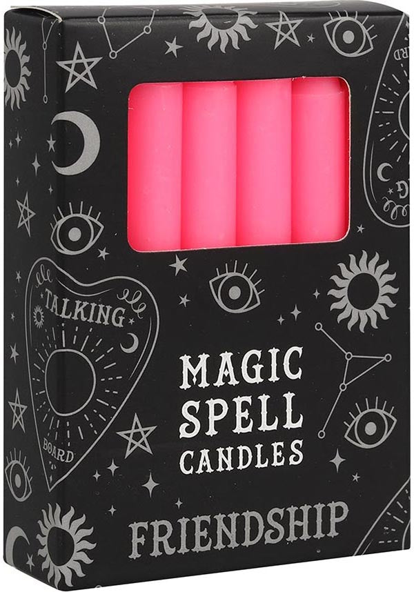 Pack of 12 Pink Candles for Friendship Spells - Ideal Witchy Decorative Candles