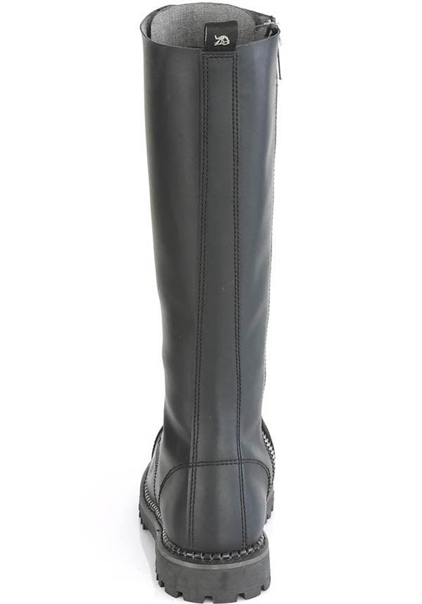 RIOT-20 Black Gothic Knee High Boots [Preorder]