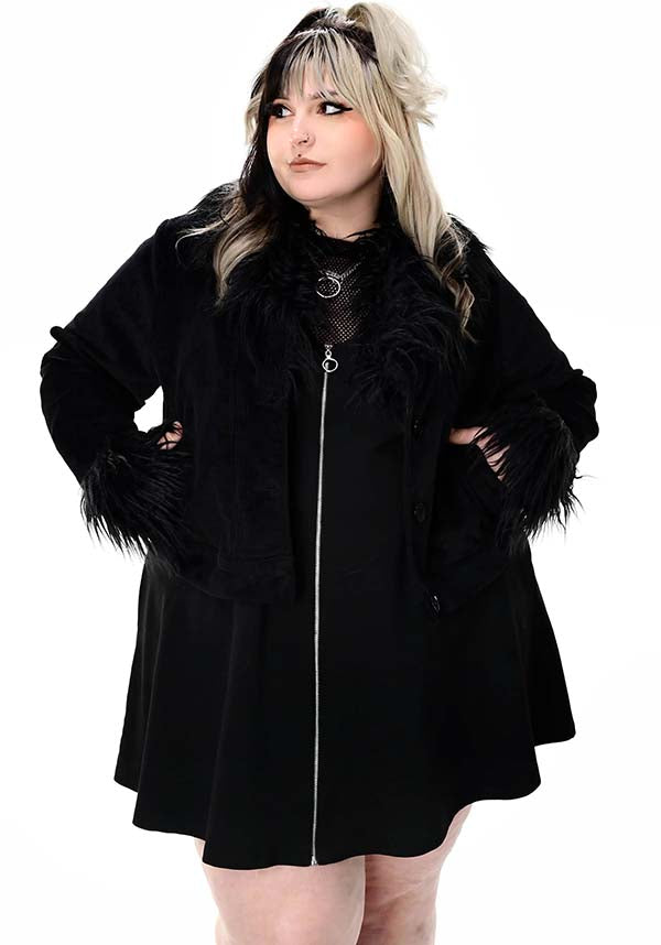 Foxblood's Bailey Black Corduroy Men's/Women's Fashion Jacket
