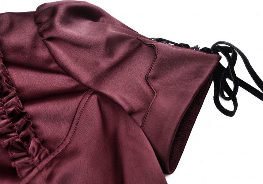 Stylish Red Wine Diamond Women's Top - Ideal for Corporate Look