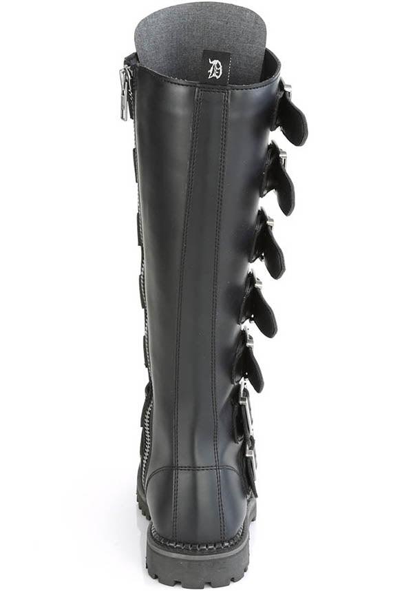 RIOT-21MP Unisex Black Knee High Steel Toe Boots - Preorder Available