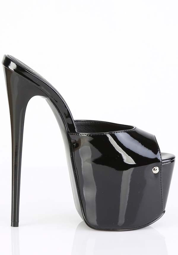 PRE-ORDER! JUBILANT-01 Black Patent Platform Heels