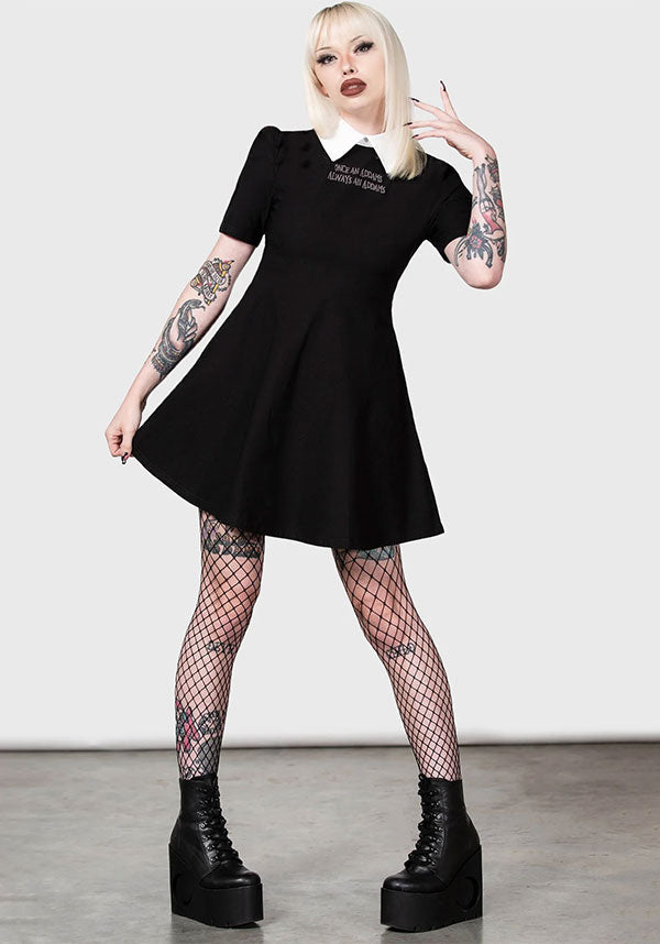 Blackest Heart Skater Style Dress - Licensed Wednesday Merchandise