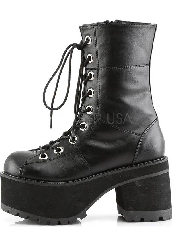 Black Ranger-301 Platform Mid Calf Boots - Preorder