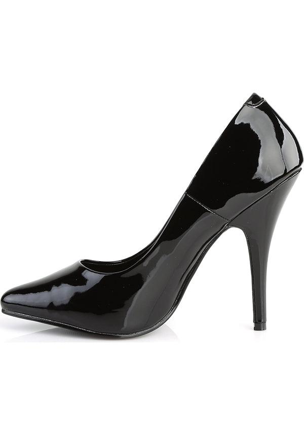 SEDUCE-420 Black Patent Pointed Toe Kitten Heels Pre-Order for Women