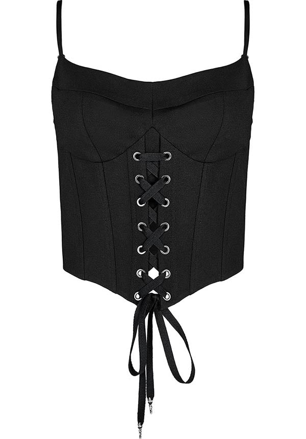 Stunning Fitted Marionette Black Top for a Graceful Pose