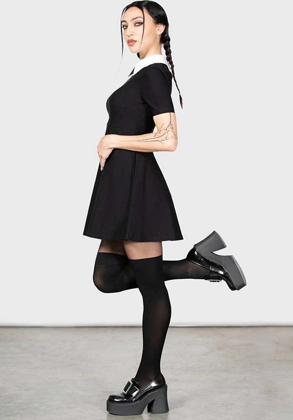 Blackest Heart Skater Style Dress - Licensed Wednesday Merchandise