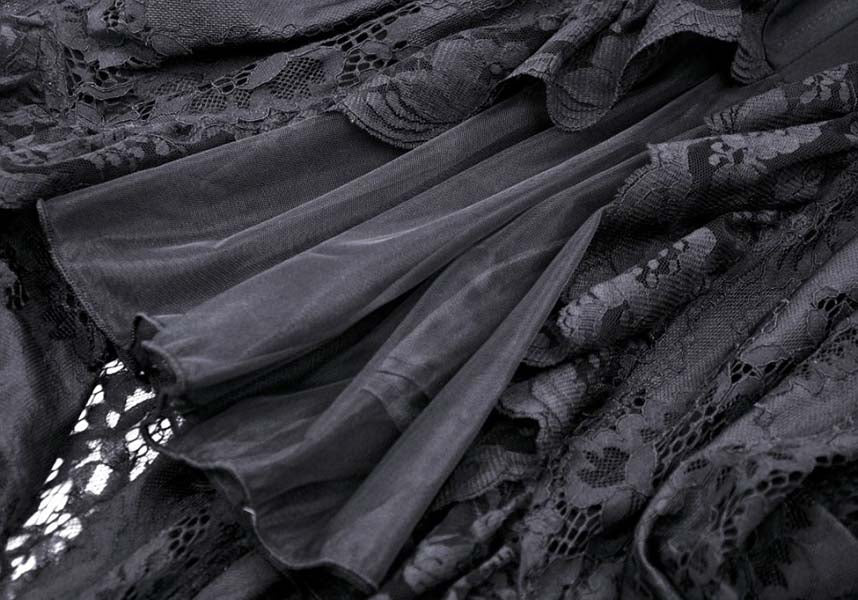 The Enchanting Fae Lace Dovetail Evening Dress