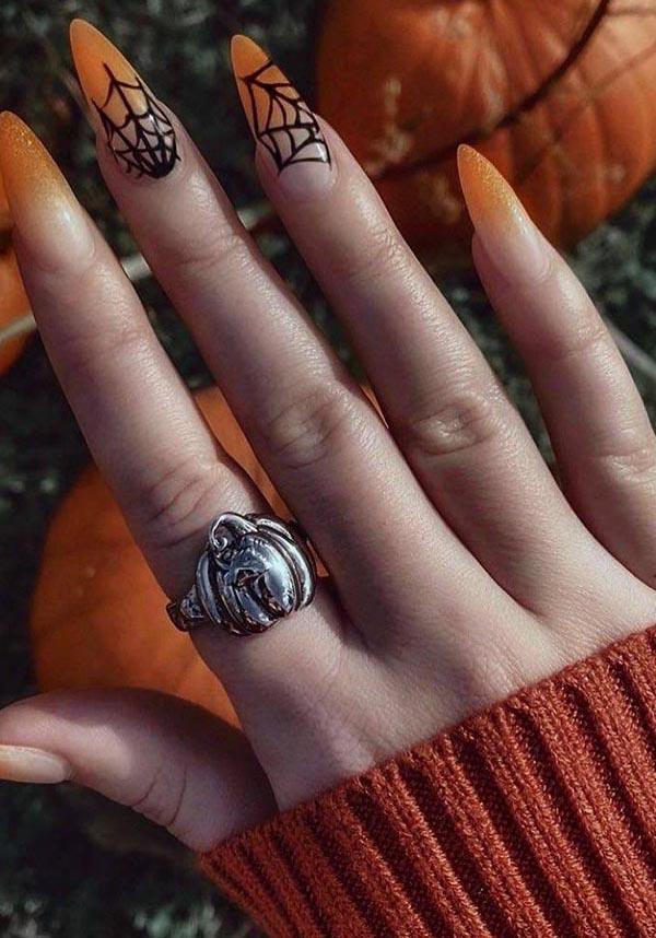 All - Year - Round Stainless Steel Pumpkin - Shaped Ring for Spooky Lovers