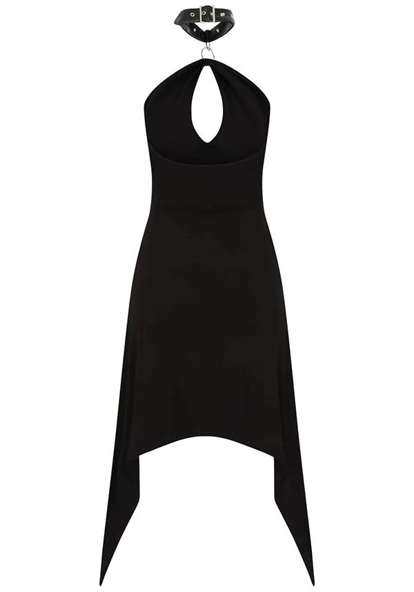 Persephone Faux Leather Collar MIDI Dress for Fashion - Forward Individuals