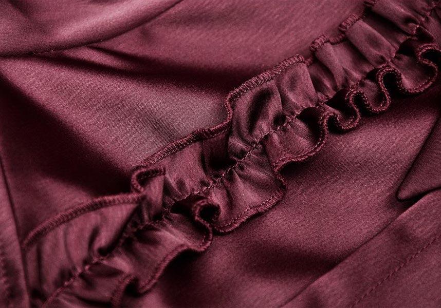 Stylish Red Wine Diamond Women's Top - Ideal for Corporate Look