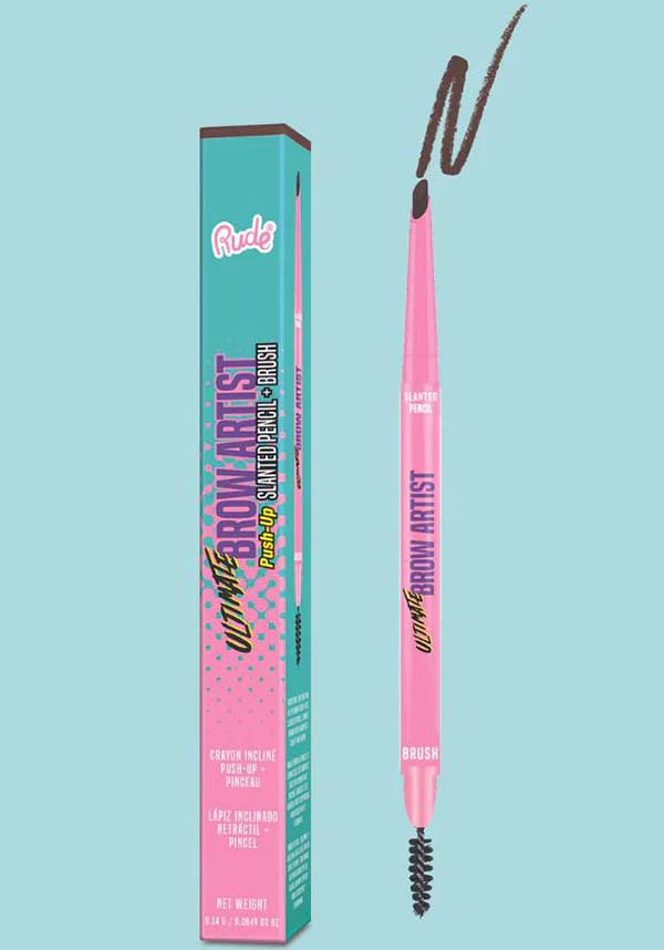 Rude Cosmetics' Hazel Dual - Ended Ultimate Brow Artist Push - Up Slanted Pencil & Brush