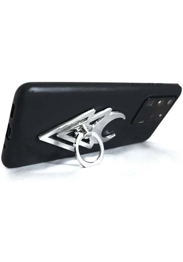 Mystical Lunar Triangle Phone Ring Holder for Spiritual and Practical Use