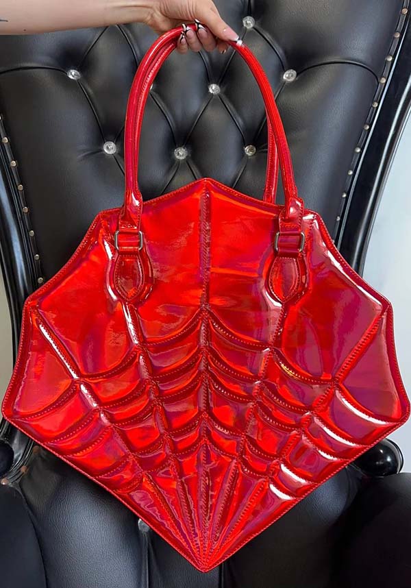 Red - Accented Black Widow Stylish Handbag