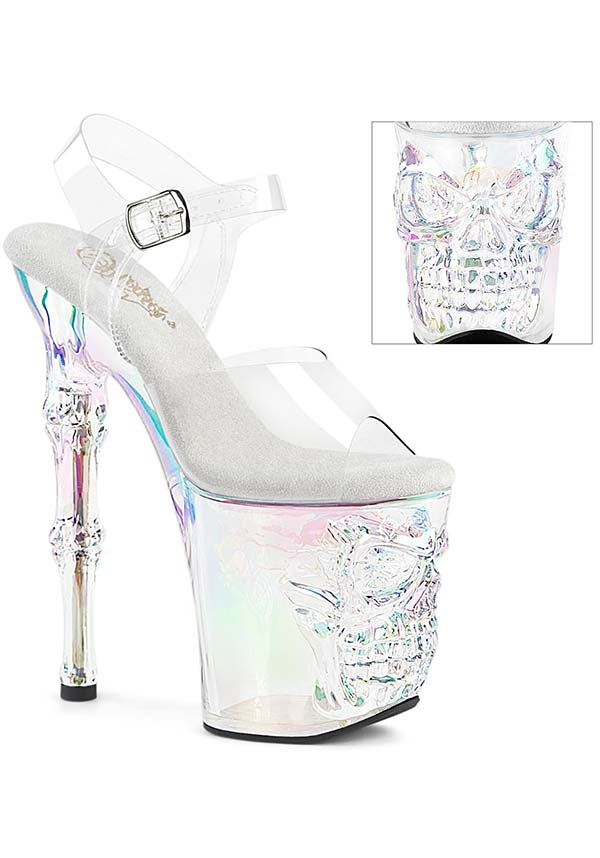 PREORDER - RAPTURE-808HT Clear Platform Heels for a Stunning Look
