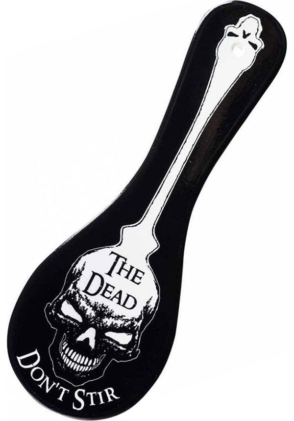 Alchemy Gothic Darkly Distinctive Ceramic Spoon Rest - The Dead Don't Stir