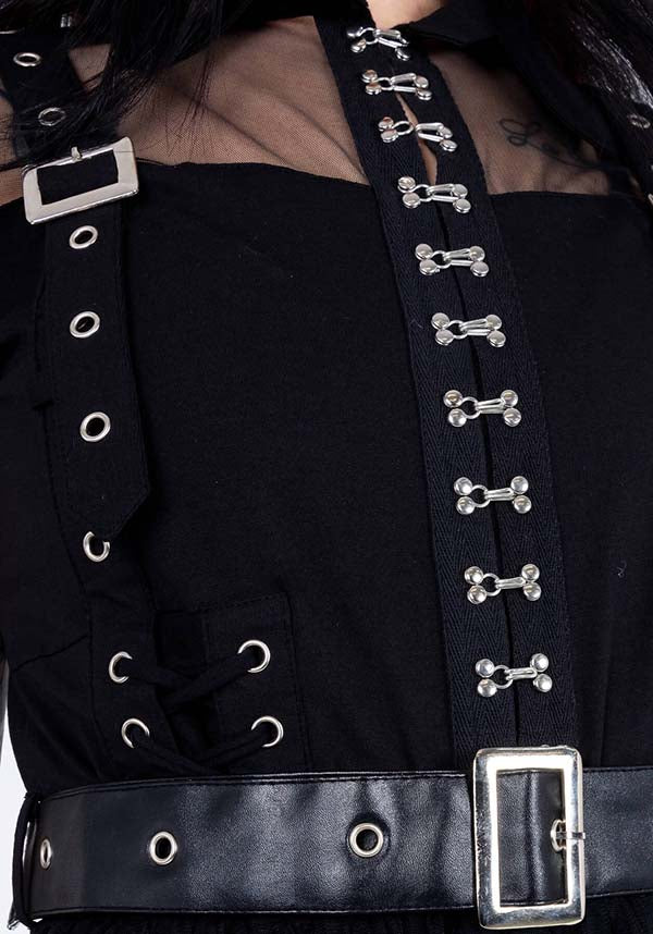 Poizen Industries Raven Gothic Mini Dress for a Hauntingly Elegant Look